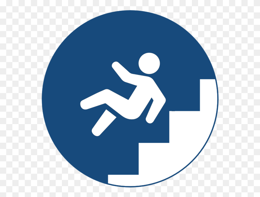 574x575 Slip And Fall Accidents Sign, Hand, Symbol, Logo HD PNG Download