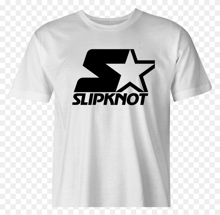 1455x1420 Slipknot Heavy Metal Starter Parody Men S T Shirt White Starter T Shirt, Clothing, Apparel, T-shirt HD PNG Download