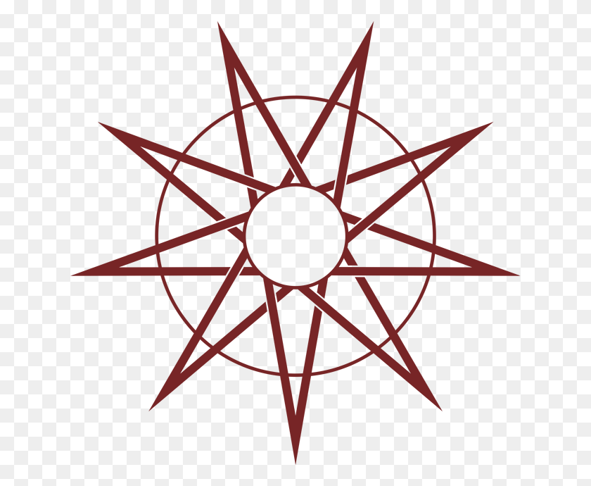 640x630 Звезда Slipknot Прозрачный Новый Логотип Кори Тейлор Фигуры С 10 Точками, Бордовый, Символ Hd Png Скачать