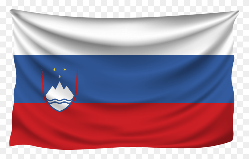 853x521 Slovenia Wrinkled Flag Transparent Image Flag Of Bulgaria, Symbol, American Flag, Emblem HD PNG Download