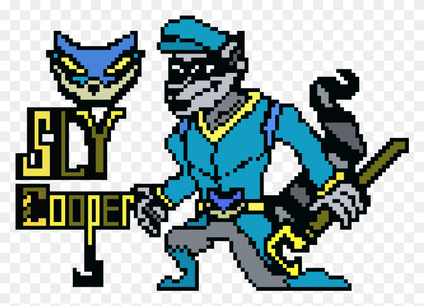 1031x721 Sly Cooper The Thief Sly Cooper Pixel Art, Text, Graphics HD PNG Download