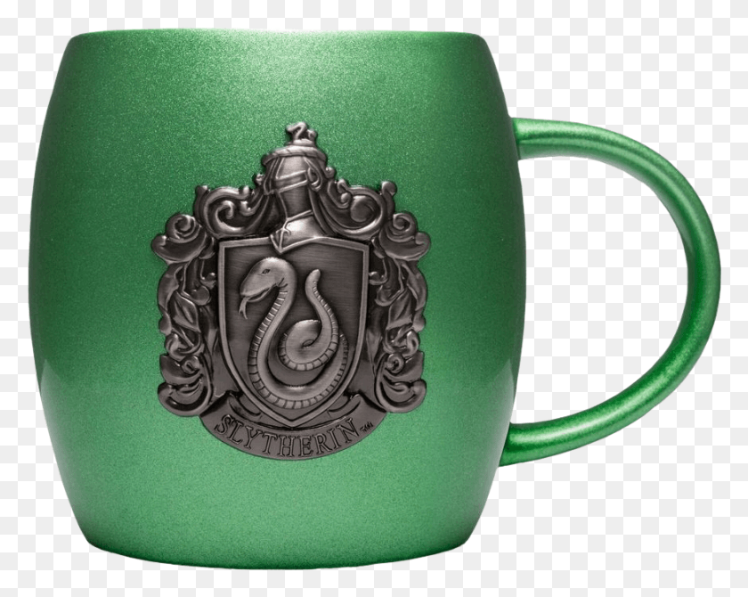 872x682 Slytherin Metallic Crest Ceramic Mug Harry Potter Metallic Mug, Coffee Cup, Cup, Jug HD PNG Download
