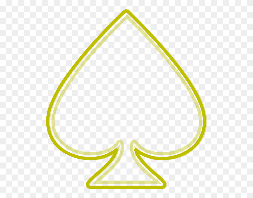534x598 Small Ace Of Spades Outline, Label, Text, Triangle HD PNG Download
