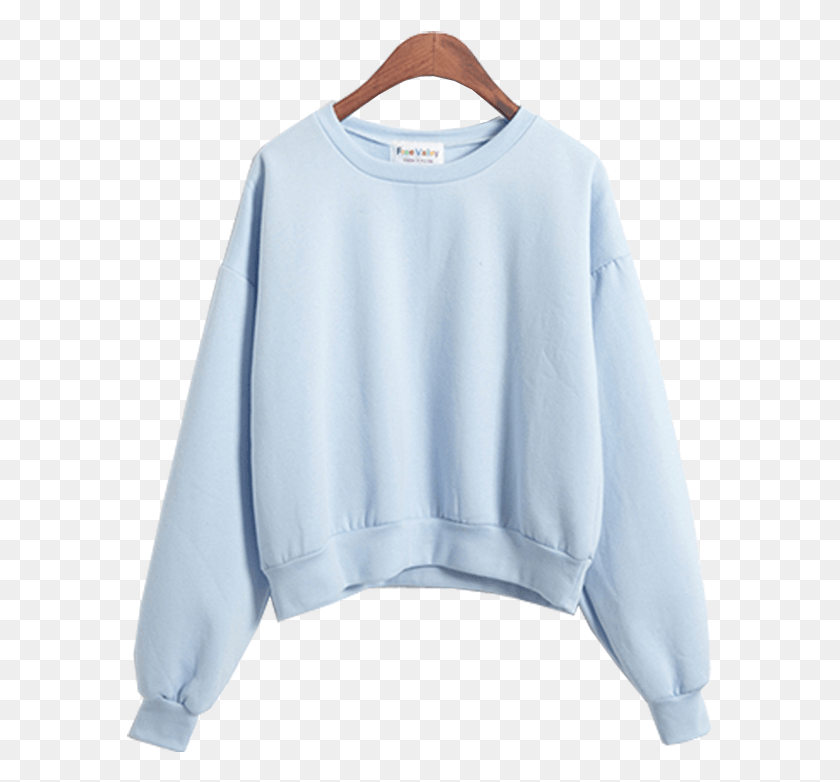 587x722 Small Aesthetic Blue Clothes, Clothing, Apparel, Sweatshirt HD PNG Download