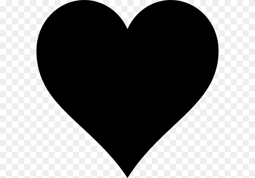 Small Black Heart Large Size, Stencil, Silhouette Sticker PNG