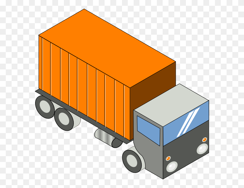 600x590 Small Camion Clipart, Vehicle, Transportation, Trailer Truck HD PNG Download