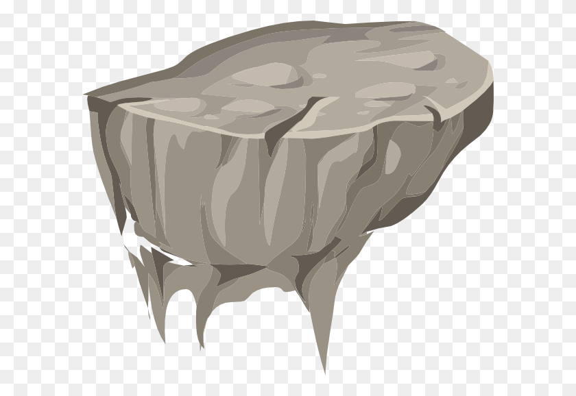 600x518 Small Cliff Clipart Transparent, Rock, Cushion, Rug HD PNG Download