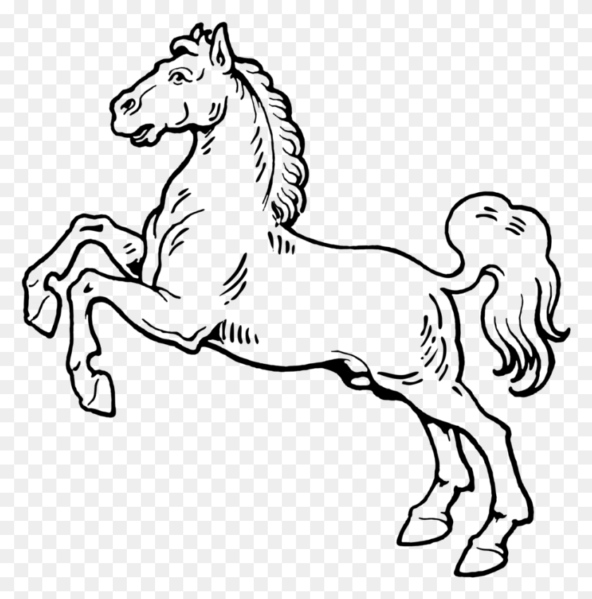 920x934 Small Clip Art Black And White Horse, Gray, World Of Warcraft HD PNG Download