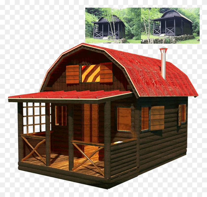 795x754 Small Country Cottage Log Cabin, Housing, Building, House HD PNG Download