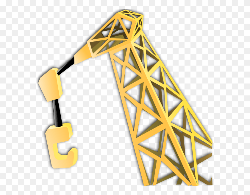 588x594 Small Cranes Clipart, Construction Crane, Machine HD PNG Download