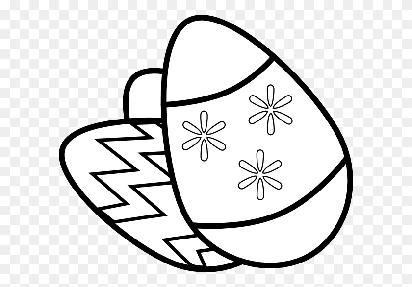 600x526 Small Easter Eggs Clipart Black And White, Easter Egg, Egg, Food HD PNG Download