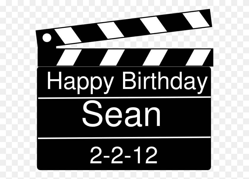 600x545 Small Film Director Happy Birthday, Text, Fence, Label HD PNG Download