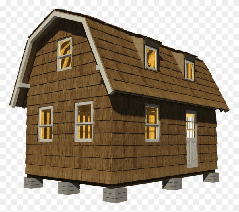 893x785 Small Gambrel Roof House Tiny Gambrel House, Housing, Building, Nature HD PNG Download