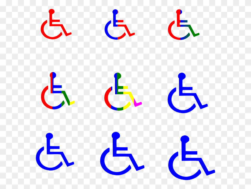 600x575 Small Handicapped Symbol, Text, Alphabet, Number HD PNG Download