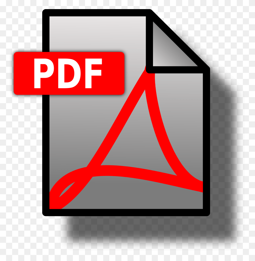 780x800 Small Pdf Icon Pdf Clipart, Text, Envelope, Label HD PNG Download
