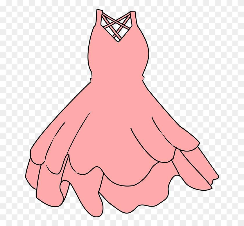 668x720 Small Pink Dress Clipart, Person, Human, Hand HD PNG Download