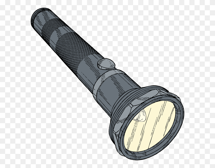 600x595 Small Police Flashlight Clip Art, Lamp, Light, Torch HD PNG Download