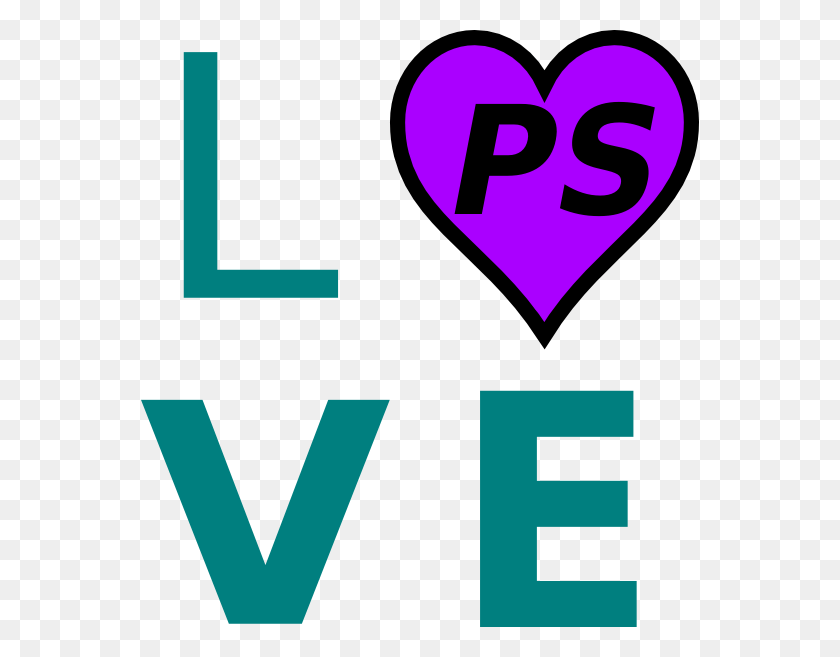 558x597 Small Ps Love Images, Text, Logo, Symbol HD PNG Download