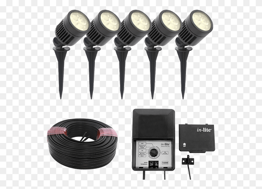 541x548 Small Spotlight Kit In Lite Transformer, Electrical Device, Microphone, Fork HD PNG Download