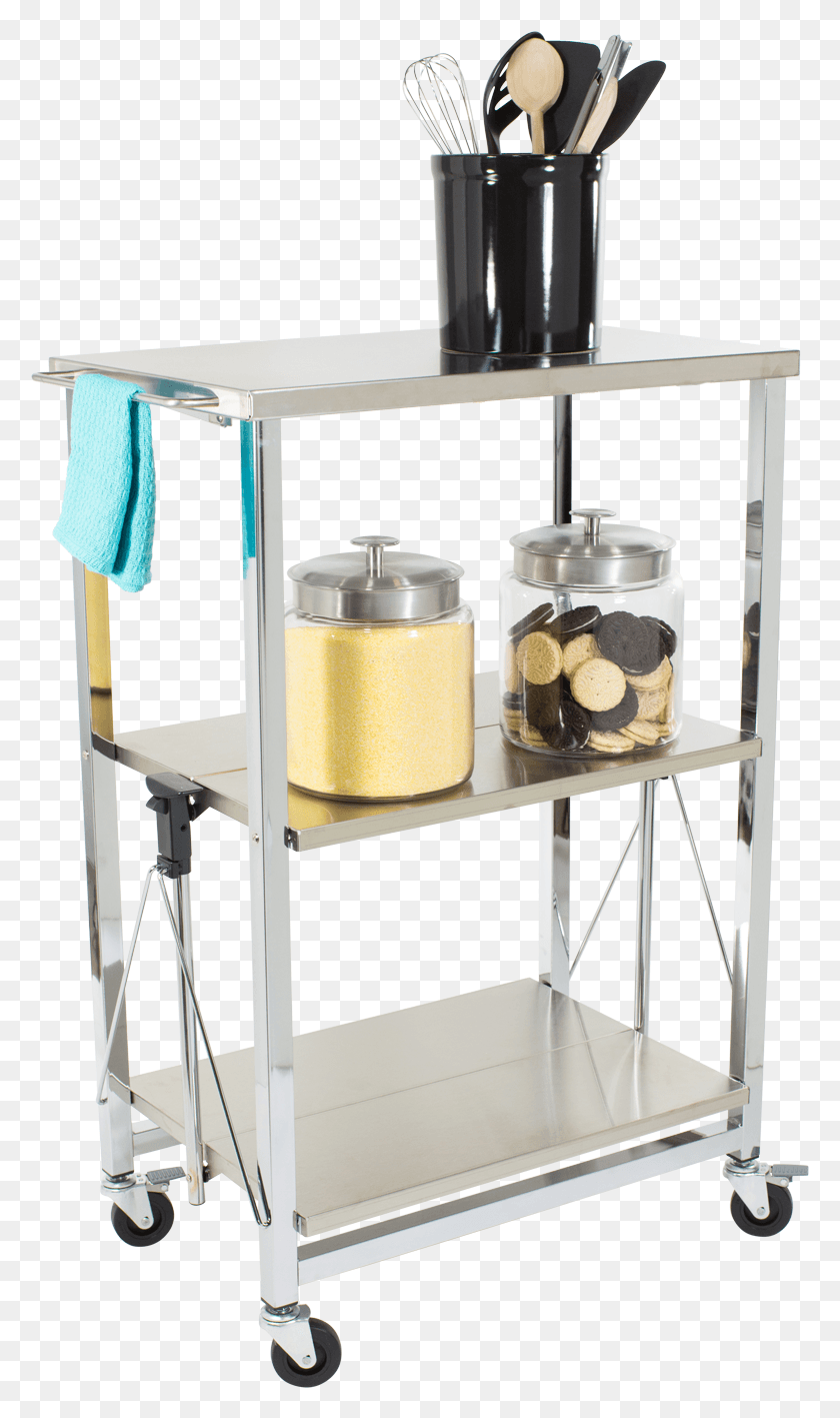 779x1357 Small Stainless Steel Kitchen Carts Lowes For Kitchen Kitchen Cart, Shelf, Tabletop, Furniture HD PNG Download