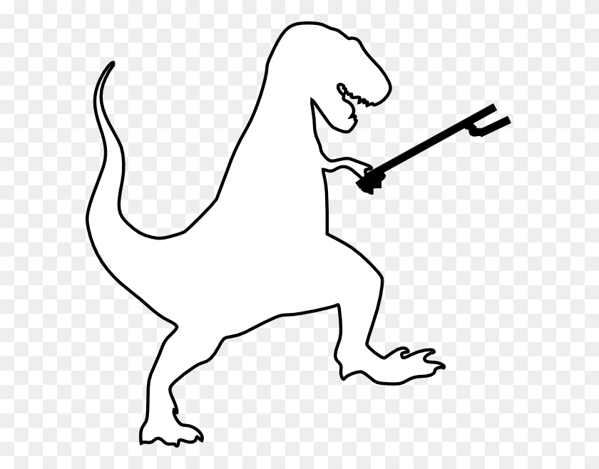 600x598 Small T Rex Silhouette Clip Art, Stencil, Leisure Activities HD PNG Download