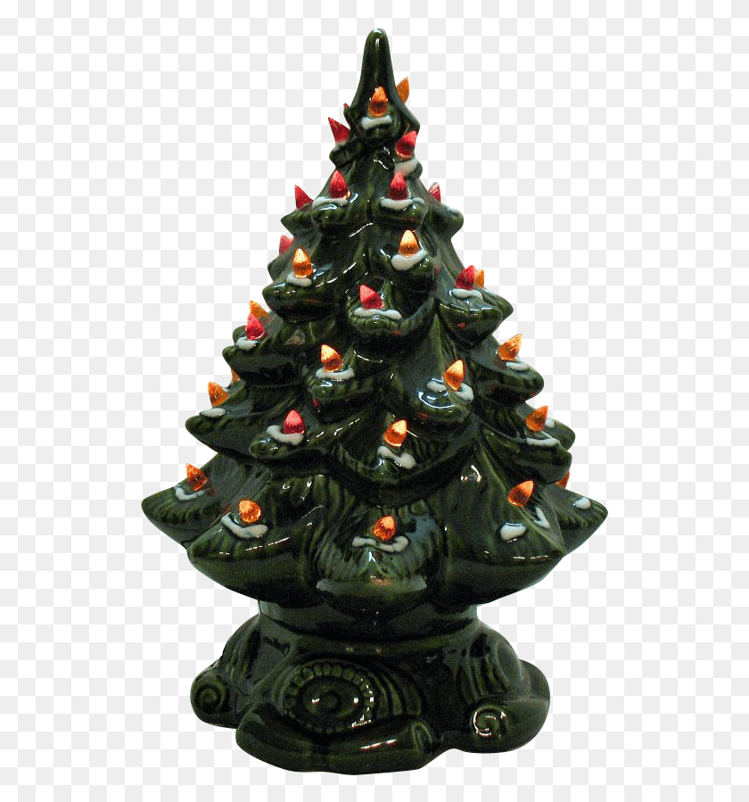 526x839 Small Tabletop Christmas Tree With Lights Stirring Ceramic Christmas Tree Canada, Tree, Plant, Ornament HD PNG Download