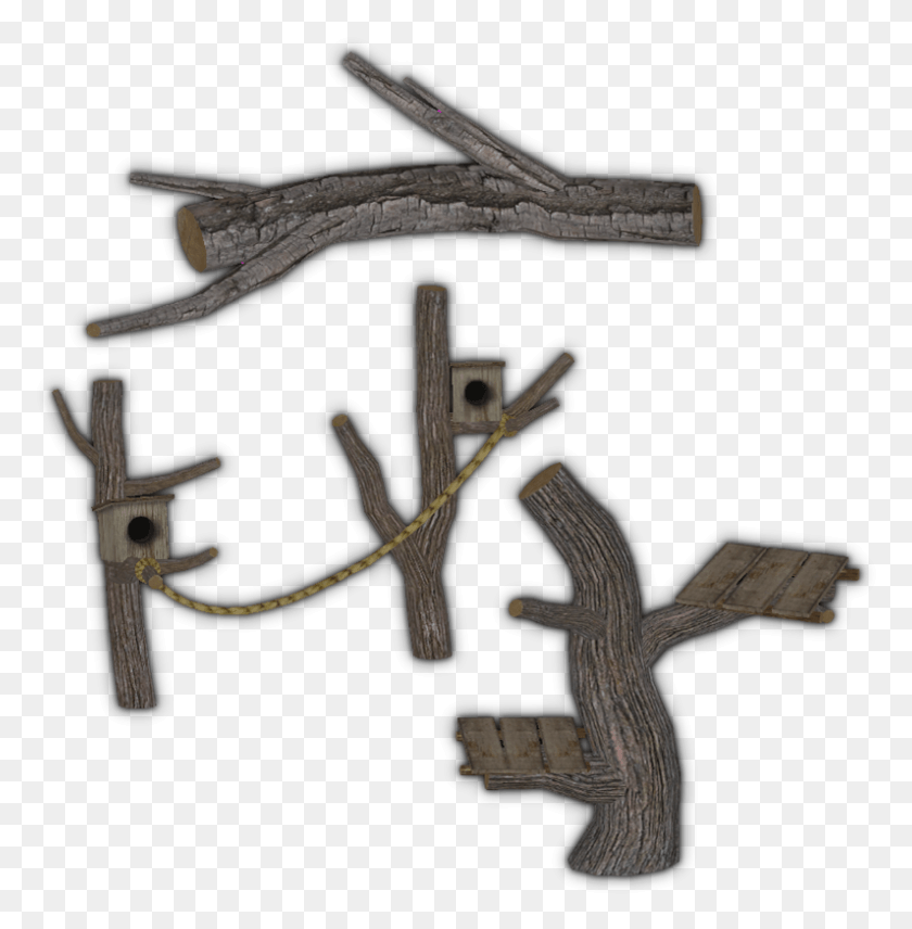 795x812 Small Tree Pack, Cross, Symbol, Axe HD PNG Download