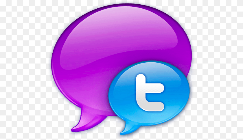 513x485 Small Twitter Logo In Blue Icon Balloon Icon, Purple, Disk, Sphere, Text Transparent PNG