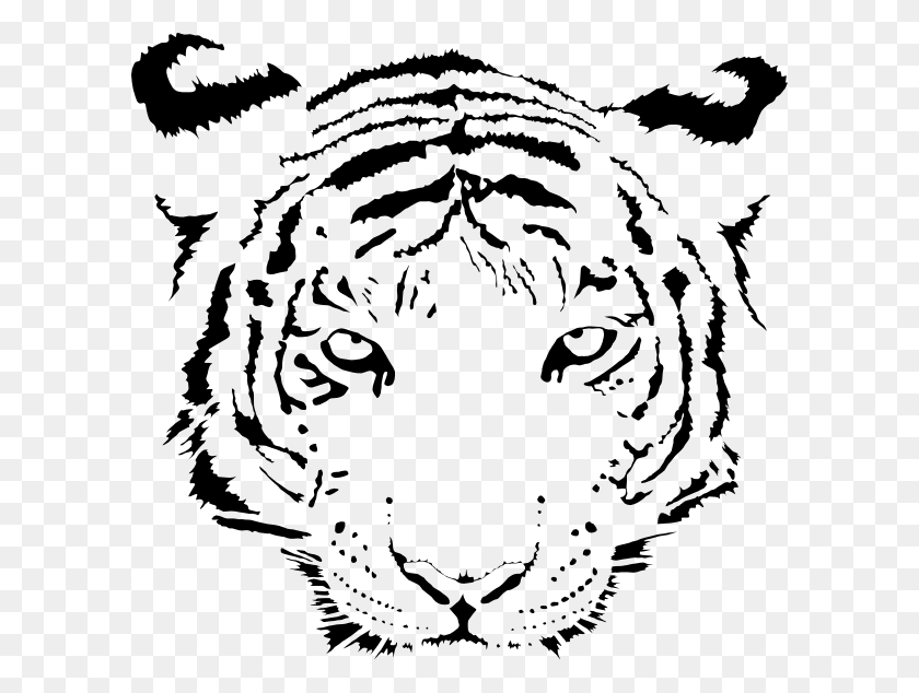 600x574 Small White Tiger Logo Transparent, Stencil, Label, Text HD PNG Download