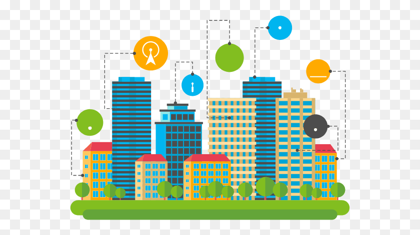 561x411 Smart City Icon, Urban, Building, Town HD PNG Download