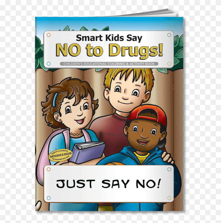 580x790 Smart Kids Say No To Drugs Activity Book Kids Say No To Drugs, Person, Human, Text HD PNG Download