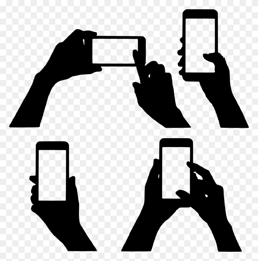 1268x1280 Smart Phonemobile Phonetelephonehuman Handholding Holding Phone Silhouette, Gray, World Of Warcraft HD PNG Download