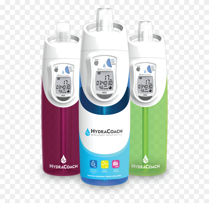 584x756 Smart Water Bottle Electronically Calculates Optimal Hydracoach, Shaker, Bottle, Label HD PNG Download