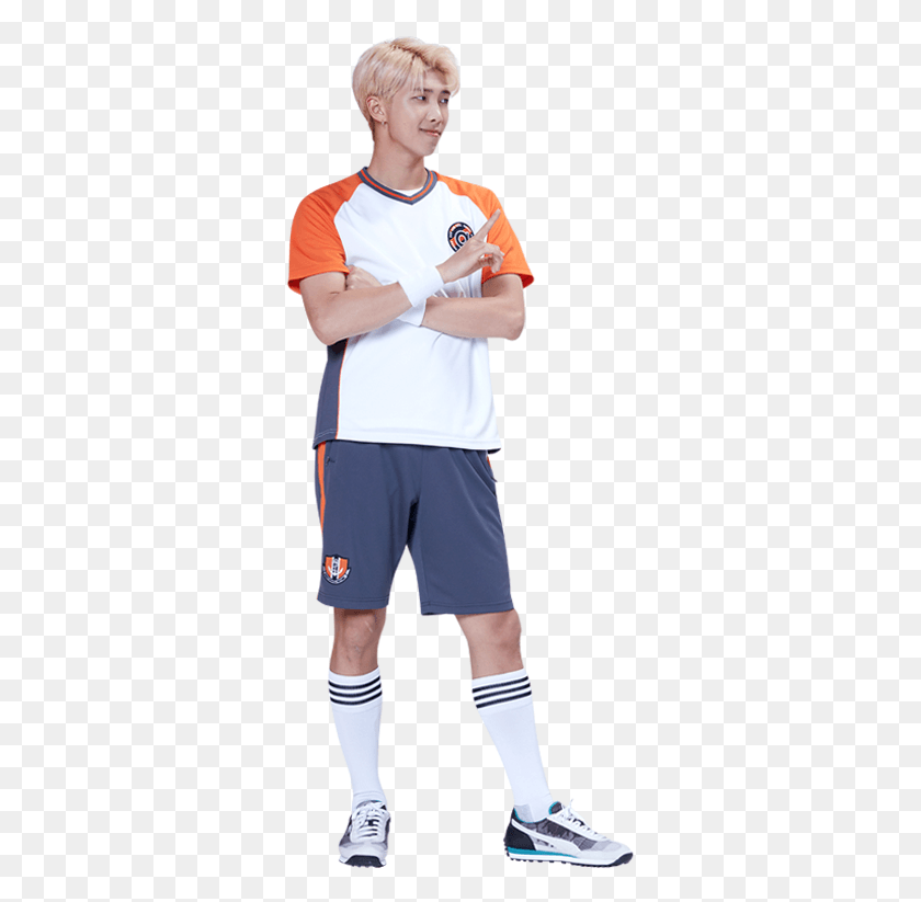 317x763 Smart X Bts Kim Namjoon Orange Clothes, Shorts, Clothing, Apparel HD PNG Download