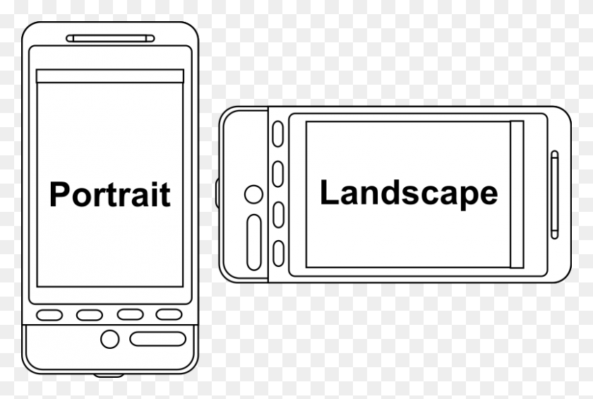 800x518 Smartphone Portrait Vs Landscape Orientation Landscape And Portrait Mode, Phone, Electronics, Mobile Phone HD PNG Download