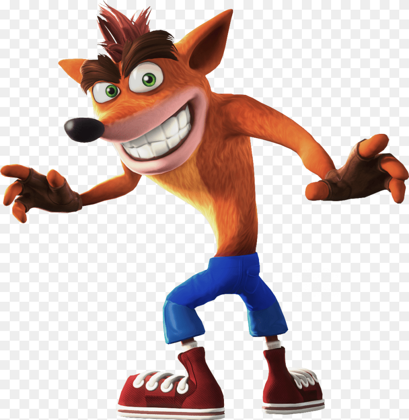 Smash Ultimate Crash Bandicoot Render, Cartoon, Person, Clothing, Footwear Transparent PNG