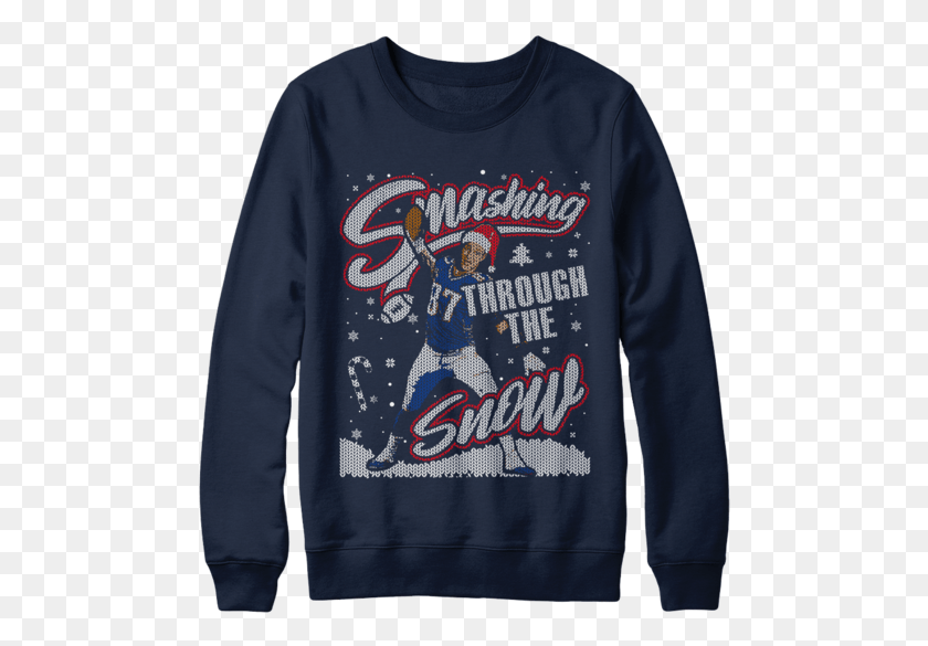 482x525 Smashing Through The Snow Holiday Sweater Laura Clery Steven Shirt, Sleeve, Clothing, Apparel HD PNG Download
