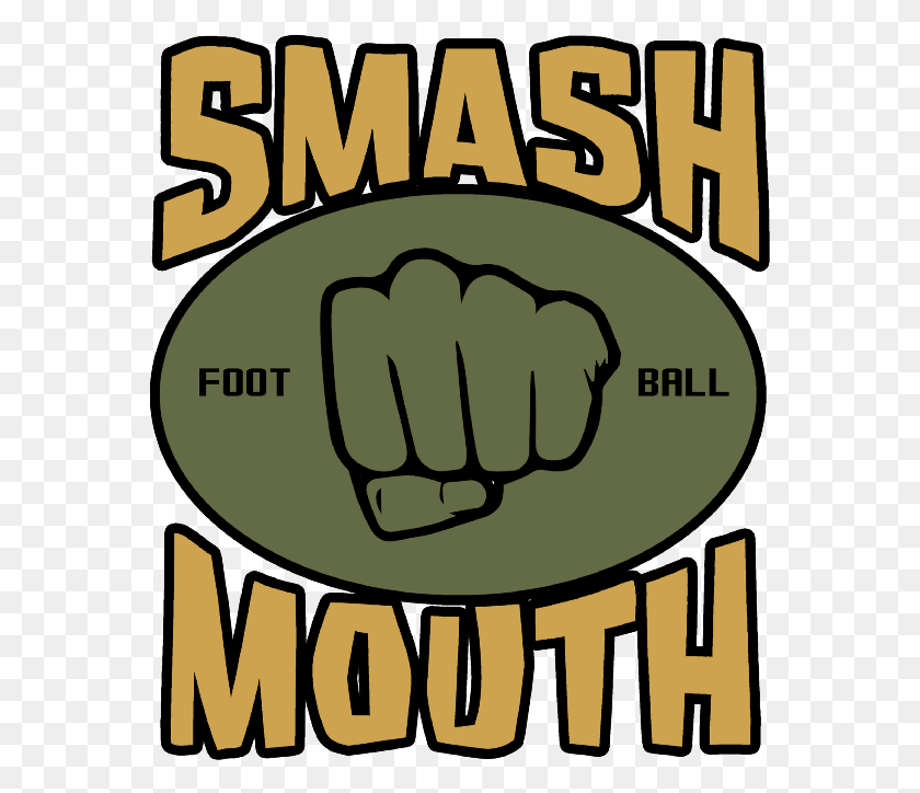567x664 Smashmouth Football, Hand, Fist, Poster HD PNG Download