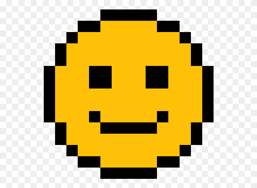 556x556 Smile Emoji Happy Emoji Pixel Art, First Aid, Pac Man HD PNG Download
