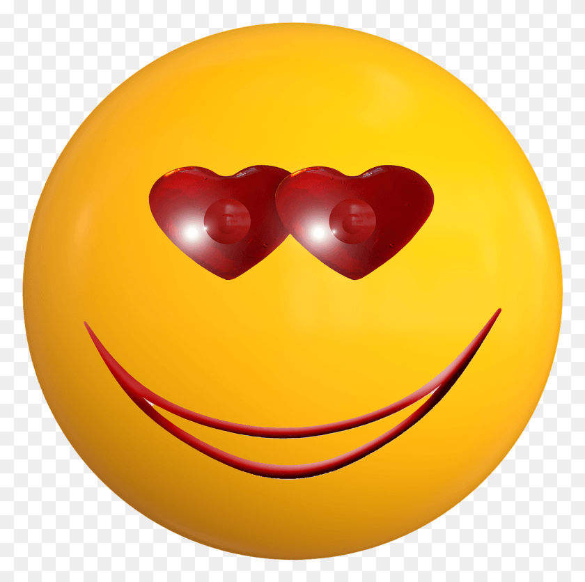 1180x1175 Smile Emoticon Love Ball Face Image Smiley, Plant, Food, Fruit HD PNG Download