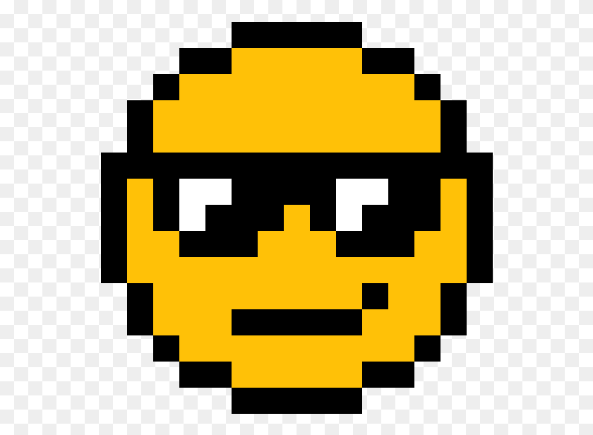 556x556 Descargar Png Smiley Emoji Pixel Art Pixel Art Smiley Emoji, Primeros Auxilios, Pac Man Hd Png