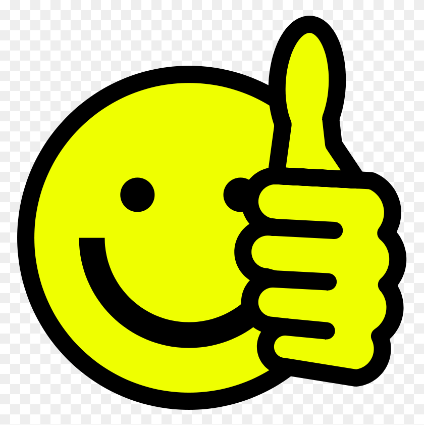 773x781 Smiley Face Clip Art Thumbs Up Free Clipart Images Free Emoji Coloring Pages Happy, Hand, Finger, Text HD PNG Download