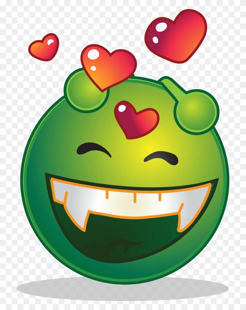 729x1000 Descargar Png Smiley Green Alien Happy Love Mood Off, Pastel De Cumpleaños, Pastel, Postre Hd Png