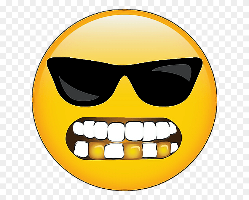 626x616 Descargar Png Smiley Hiphop Sticker By Dbo Smiley Face With Grillz, Casco, Ropa Hd Png