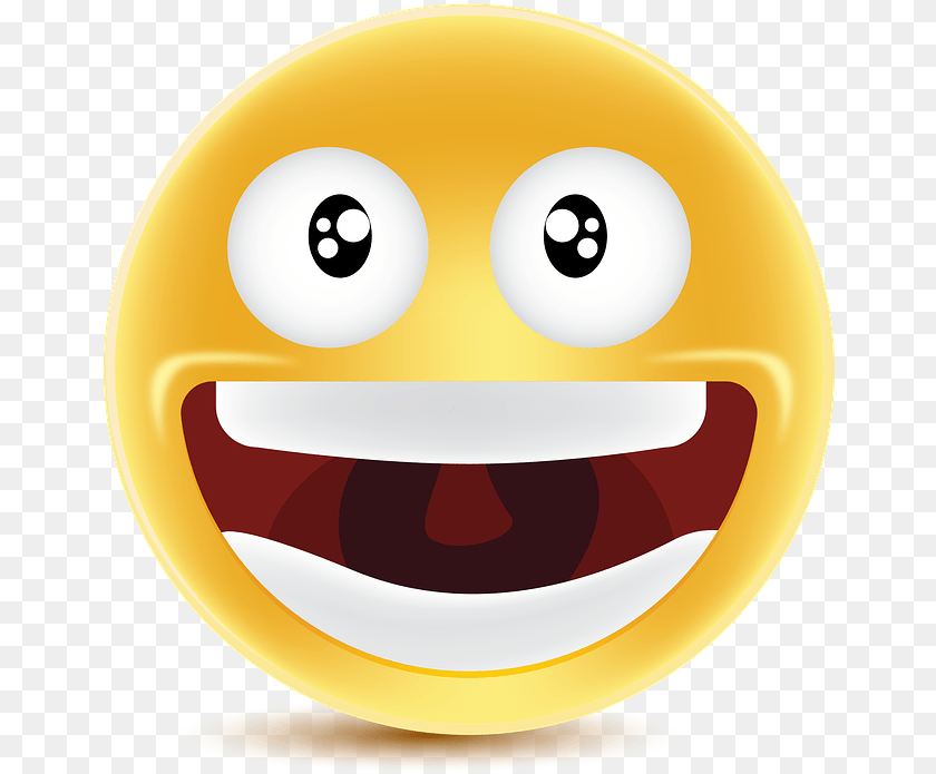 663x695 Smiley Smile Happy Emoticon Funny Joy Laugh Smiley, Sphere, Disk Sticker PNG