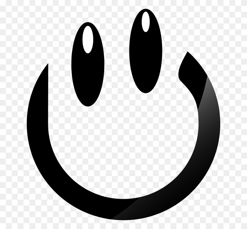 658x720 Smiley Sweet Eyes Black, Moon, Outer Space, Night HD PNG Download