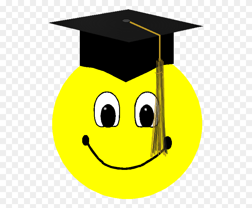 515x633 Smileys Clipart Success Graduation Smiley Face, Label, Text, Graphics HD PNG Download