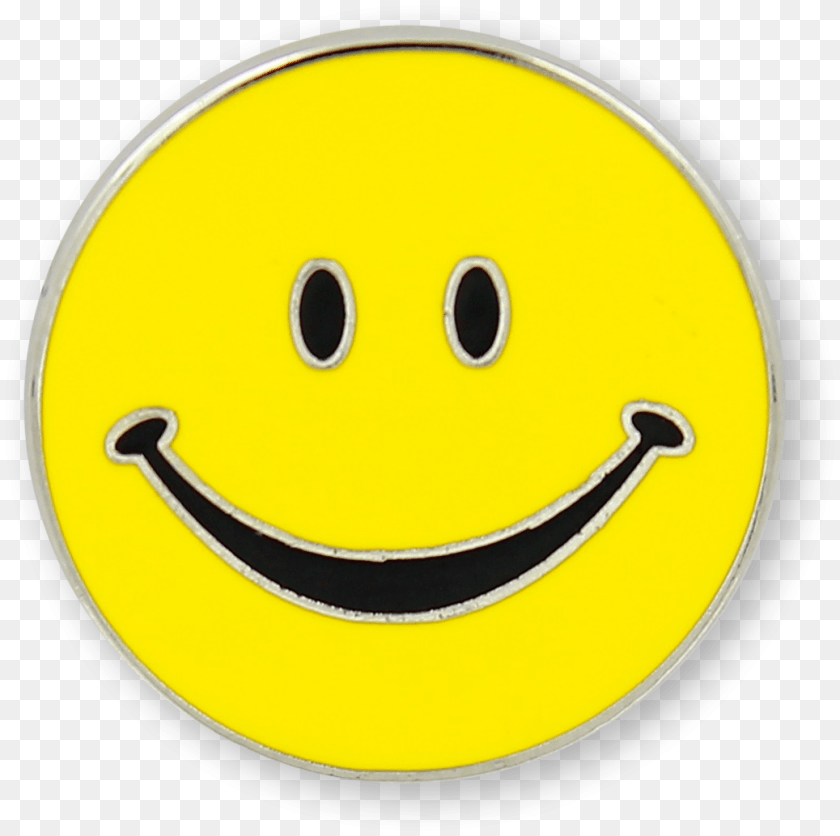 Smiling Face Enamel Pin Smiley, Disk, Symbol Sticker PNG