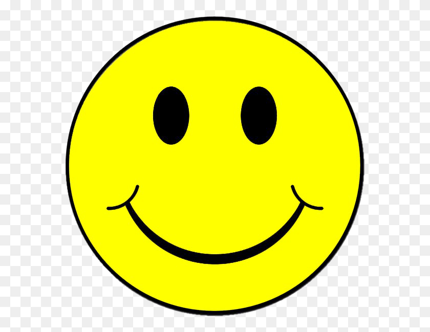 587x589 Smiling Face Pic Smiley Face Emoji With Black Background, Symbol, Pac Man, Logo HD PNG Download