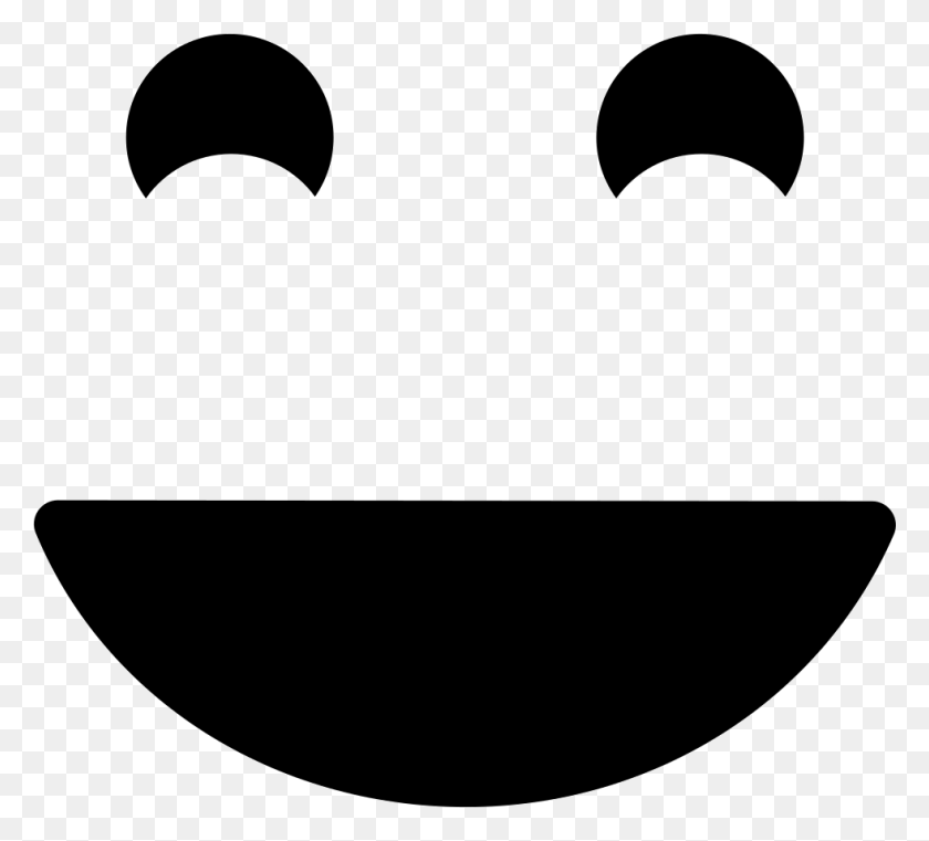 981x882 Smiling Happy Emoticon Face Comments Silueta Cara Sonriente, Symbol, Pac Man, Batman Logo HD PNG Download